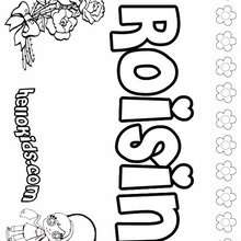 Roisin - Coloring page - NAME coloring pages - GIRLS NAME coloring pages - R names for girls coloring posters