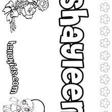 Shayleen - Coloring page - NAME coloring pages - GIRLS NAME coloring pages - S girls names coloring posters