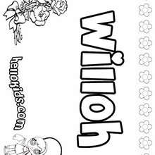 Willoh - Coloring page - NAME coloring pages - GIRLS NAME coloring pages - U, V, W, X, Y, Z girls names posters