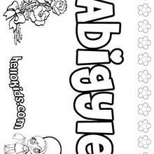 Abigyle - Coloring page - NAME coloring pages - GIRLS NAME coloring pages - A names for girls coloring sheets