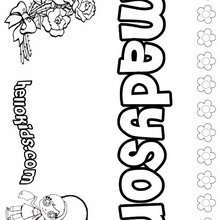 Madyson - Coloring page - NAME coloring pages - GIRLS NAME coloring pages - M names for girls coloring posters