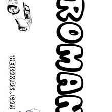 Roman - Coloring page - NAME coloring pages - BOYS NAME coloring pages - Boys names starting with R or S coloring posters