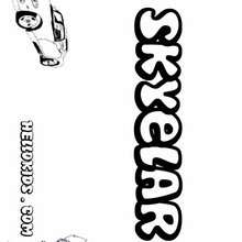 Skyelar - Coloring page - NAME coloring pages - BOYS NAME coloring pages - Boys names starting with R or S coloring posters