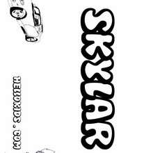 Skylar - Coloring page - NAME coloring pages - BOYS NAME coloring pages - Boys names starting with R or S coloring posters