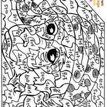Witch Color by number coloring page