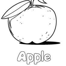 Apple - Coloring page - NATURE coloring pages - FRUIT coloring pages - APPLE coloring pages