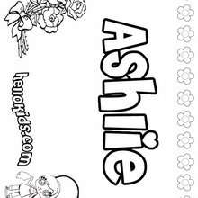 Ashlie - Coloring page - NAME coloring pages - GIRLS NAME coloring pages - A names for girls coloring sheets
