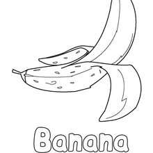 Banana - Coloring page - NATURE coloring pages - FRUIT coloring pages - BANANA coloring pages