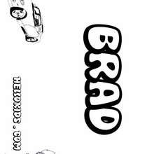 Brad - Coloring page - NAME coloring pages - BOYS NAME coloring pages - B names for Boys free coloring book