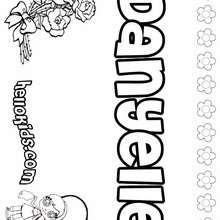 Danyelle - Coloring page - NAME coloring pages - GIRLS NAME coloring pages - D names for GIRLS free coloring sheets