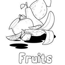 Fruits - Coloring page - NATURE coloring pages - FRUIT coloring pages - FRUITS coloring pages