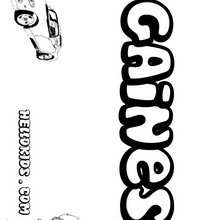 Gaines - Coloring page - NAME coloring pages - BOYS NAME coloring pages - Boys names which start with E or F coloring pages