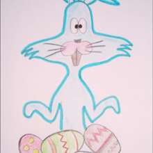 How to draw an Easter bunny drawing lesson