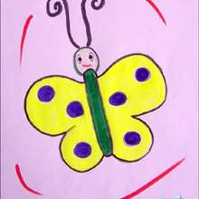 Learn how to draw a yellow butterfly drawing lesson