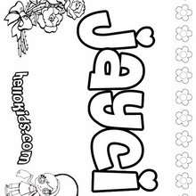 Jayci - Coloring page - NAME coloring pages - GIRLS NAME coloring pages - J names for girls coloring pages
