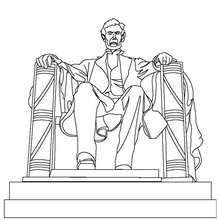 Lincoln Memorial Statue coloring page - Coloring page - COUNTRIES Coloring Pages - THE UNITED STATES symbols coloring pages