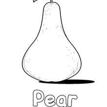 Pear - Coloring page - NATURE coloring pages - FRUIT coloring pages - PEAR coloring pages
