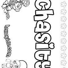 Chasity - Coloring page - NAME coloring pages - GIRLS NAME coloring pages - C names for girls coloring sheets