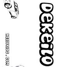Dekeilo - Coloring page - NAME coloring pages - BOYS NAME coloring pages - D names for Boys coloring book