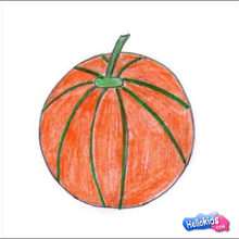 How do draw a Melon - Drawing for kids - HOW TO DRAW lessons - How to draw FRUITS
