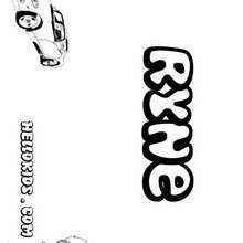 Ryne - Coloring page - NAME coloring pages - BOYS NAME coloring pages - Boys names starting with R or S coloring posters