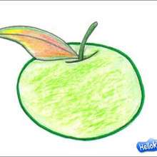 How do draw an Apple - Drawing for kids - HOW TO DRAW lessons - How to draw FRUITS