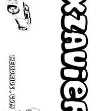 Xzavier - Coloring page - NAME coloring pages - BOYS NAME coloring pages - T to Z boys names coloring posters