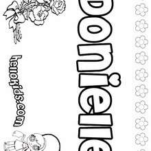 Donielle - Coloring page - NAME coloring pages - GIRLS NAME coloring pages - D names for GIRLS free coloring sheets