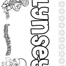 Lynsey - Coloring page - NAME coloring pages - GIRLS NAME coloring pages - L girl names coloring posters