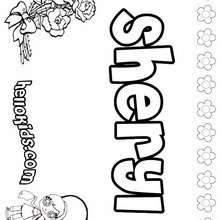 Sheryl - Coloring page - NAME coloring pages - GIRLS NAME coloring pages - S girls names coloring posters