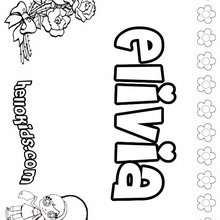 Elivia - Coloring page - NAME coloring pages - GIRLS NAME coloring pages - E names for girls coloring book