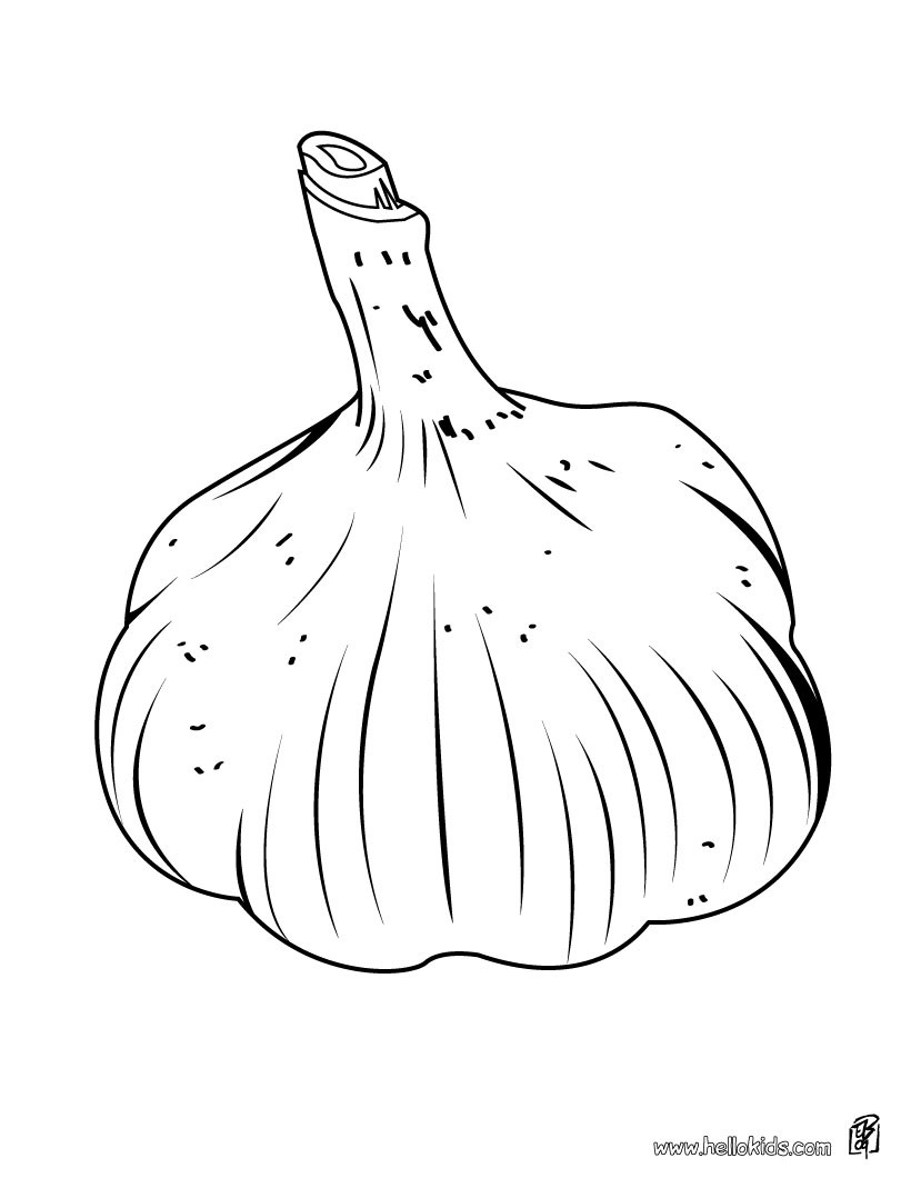 Garlic Coloring Page