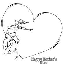Heart for my Daddy coloring page