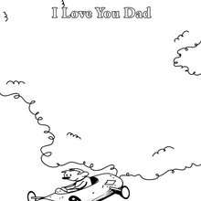 I love you Dad coloring page