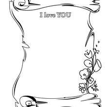 I love you coloring page - Coloring page - HOLIDAY coloring pages - MOTHER'S DAY coloring pages