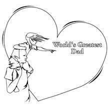World's Greatest Father coloring page - Coloring page - HOLIDAY coloring pages - FATHER'S DAY coloring  pages