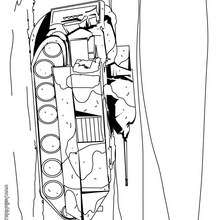 Armoured personnel carrier coloring page