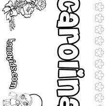 Carolina - Coloring page - NAME coloring pages - GIRLS NAME coloring pages - C names for girls coloring sheets