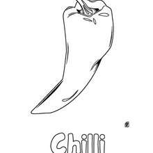 Chilli coloring page - Coloring page - NATURE coloring pages - VEGETABLE coloring pages - CHILLI coloring pages