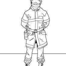 Fireman coloring page