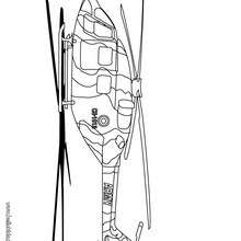 Eurocopter helicopter coloring page - Coloring page - TRANSPORTATION coloring pages - ARMY vehicles coloring pages