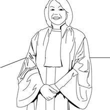 Judge coloring page - Coloring page - JOB coloring pages - LAWYER coloring pages