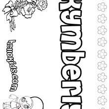 Kymberly - Coloring page - NAME coloring pages - GIRLS NAME coloring pages - K names for girls coloring posters