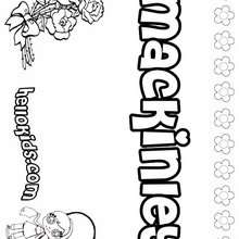 Mackinley - Coloring page - NAME coloring pages - GIRLS NAME coloring pages - M names for girls coloring posters