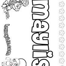 Maylis - Coloring page - NAME coloring pages - GIRLS NAME coloring pages - M names for girls coloring posters