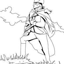 Proud soldier coloring page - Coloring page - HOLIDAY coloring pages - 4th of JULY coloring pages - AMERICAN SOLDIERS coloring pages