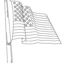 Flag of the USA coloring page - Coloring page - HOLIDAY coloring pages - 4th of JULY coloring pages - AMERICAN FLAG coloring pages
