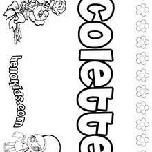Colette - Coloring page - NAME coloring pages - GIRLS NAME coloring pages - C names for girls coloring sheets