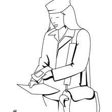 Inspector coloring page - Coloring page - JOB coloring pages - TRAIN STATION JOBS coloring pages