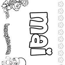 Mai - Coloring page - NAME coloring pages - GIRLS NAME coloring pages - M names for girls coloring posters
